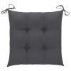 Patio Chairs with Anthracite Cushions 4 pcs Solid Teak Wood
