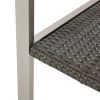 Cape Coral Outdoor Wicker Dining Chairs with Aluminum Frames, 2-Pcs Set, Grey
