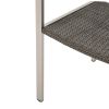 Cape Coral Outdoor Wicker Dining Chairs with Aluminum Frames, 2-Pcs Set, Grey