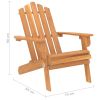 Patio Adirondack Chair with Footrest Solid Wood Acacia