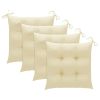 Patio Chairs with Cushions 4 pcs Gray Solid Acacia Wood