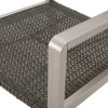 Cape Coral Outdoor Wicker Dining Chairs with Aluminum Frames, 2-Pcs Set, Grey