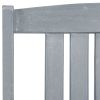 Patio Chairs with Cushions 4 pcs Gray Solid Acacia Wood