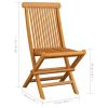 Patio Chairs with Anthracite Cushions 4 pcs Solid Teak Wood